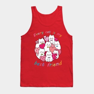 Every cat is my best friend Tank Top